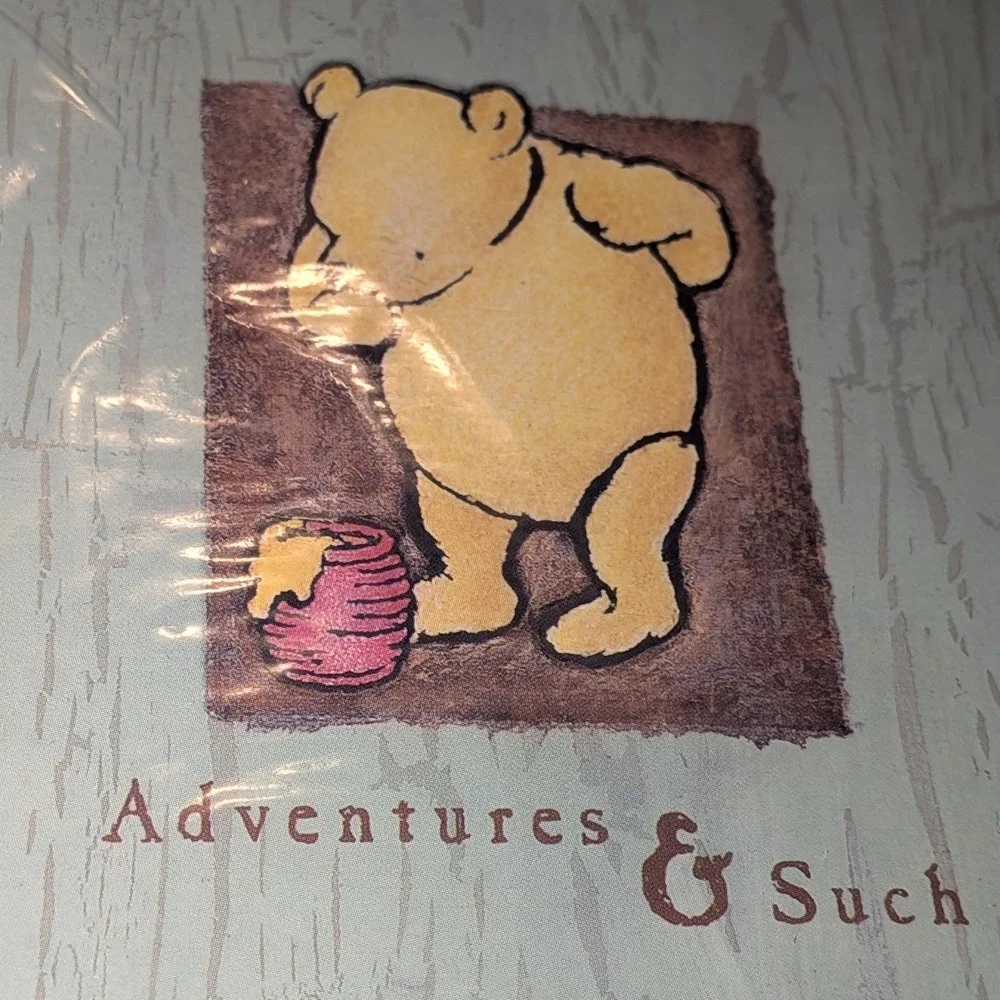 Disney Winnie the Pooh Adventures & Such 3 Ring Binder Light Blue Rustic NEW